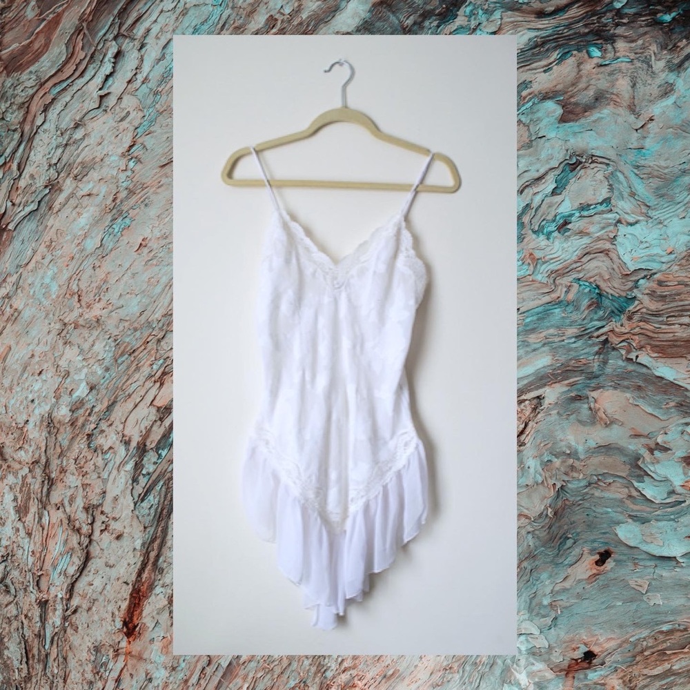 80s Blanche Bridal two piece nightgown